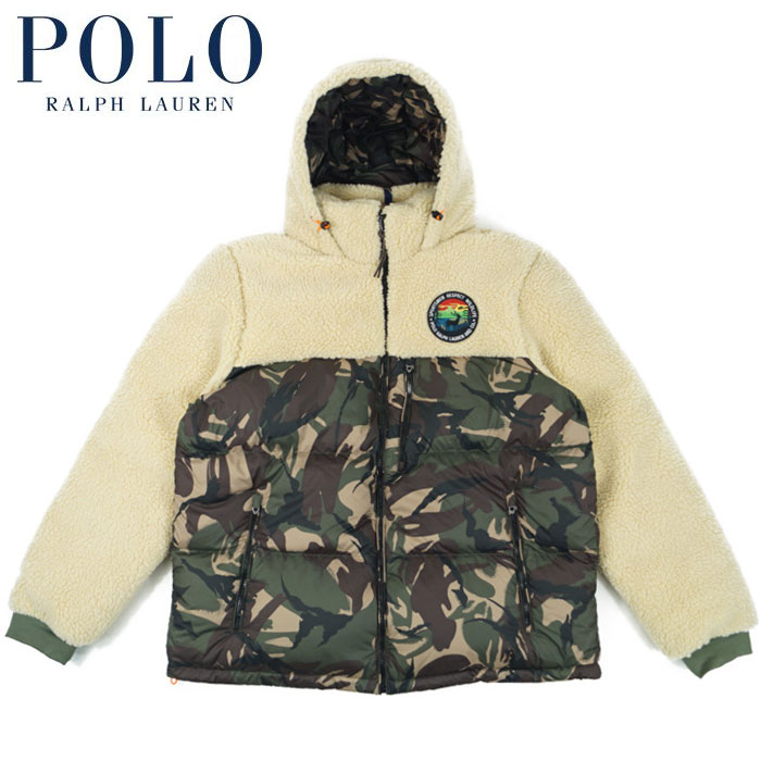 polo paneled down hoodie