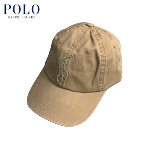 �����t���[���� POLO Ralph Lauren �r�b�O�|�j�[ �L���b�v BIG PONY CAP CAF TAN