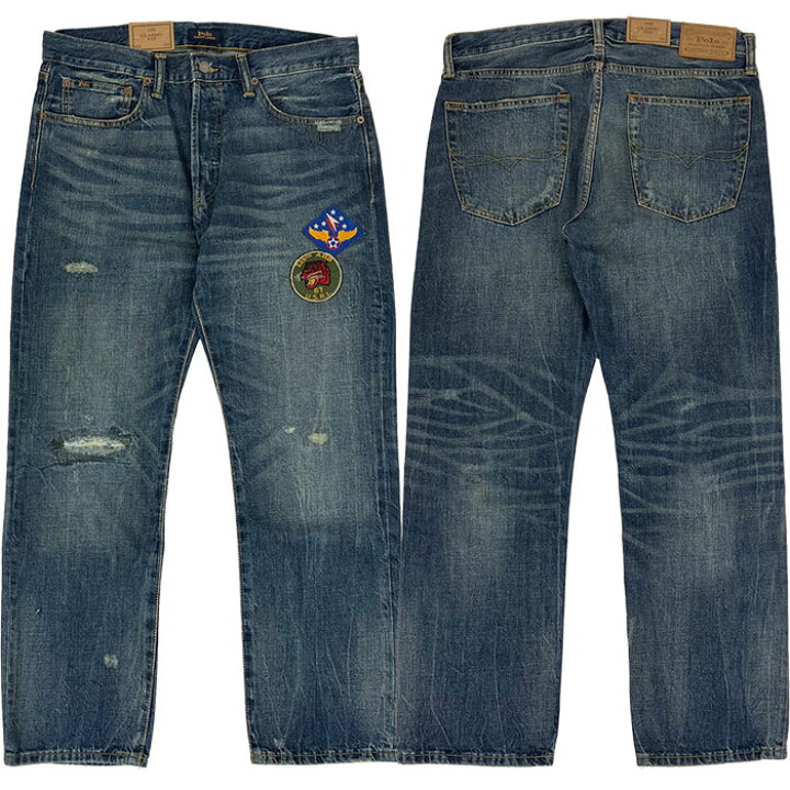 POLO Ralph Lauren クラシックフィット ワッペン＆リペアジーンズ