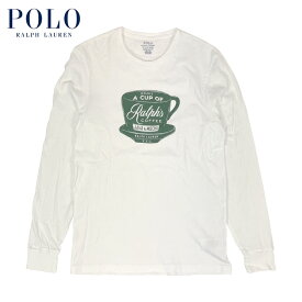 アウトレット ラルフローレン ラルフズコーヒー ロングスリーブTシャツ POLO Ralph Lauren RALPH'S COFFEE ロンT/WHITE