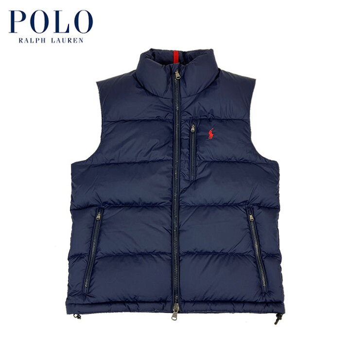 楽天市場】ラルフローレン POLO Ralph Lauren ダウン ベスト ネイビー  