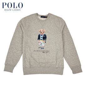 ラルフローレン POLO Ralph Lauren ポロベアー 前V スウェット 紺ブレ＆ペイントジーンズ　グレー