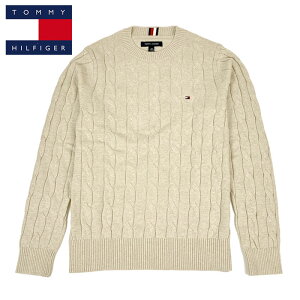 �g�~�[�q���t�B�K�[ TOMMY HILFIGER �����|�C���g �N���[�l�b�N ���C�h �P�[�u���R�b�g�� �Z�[�^�[ ���C�g�x�[�W��