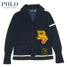 ラルフローレン POLO Ralph Lauren レタード カーディガン ネイビー