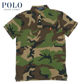 ラルフローレン POLO Ralph Lauren CUSTOM SLIM FIT ワンポイント ポニー 迷彩 ポロシャツ