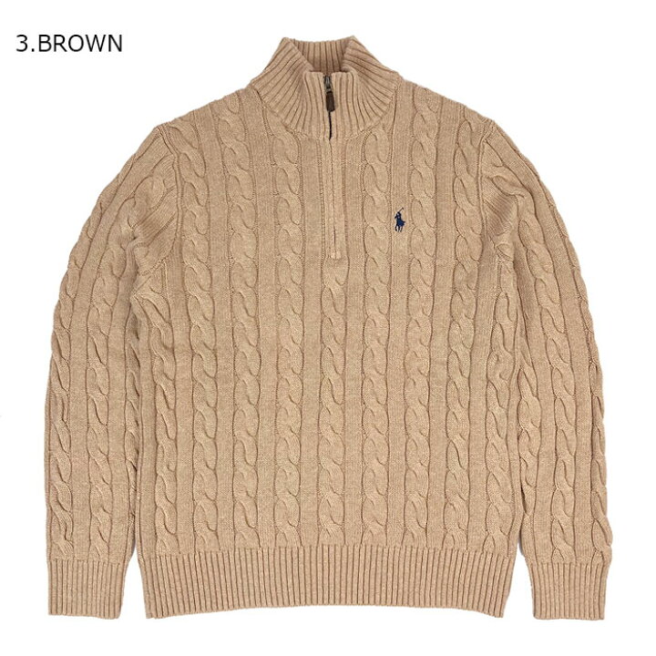 楽天市場】ラルフローレン POLO Ralph Lauren ケーブル ハーフジップ 