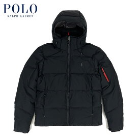 ラルフローレン POLO Ralph Lauren リップストップ フーデット ダウン ジャケット ブラック