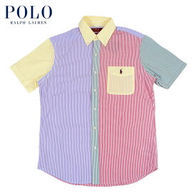 ラルフローレン POLO Ralph Lauren シアサッカー クレイジー ストライプ ショートスリーブ ボタンダウン シャツ