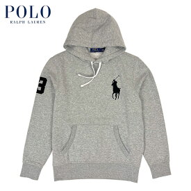 ラルフローレン POLO Ralph Lauren ビッグポニー 前V スウェット パーカー グレー