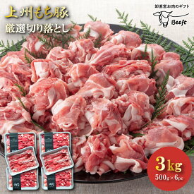 国産 豚肉 厳選切り落とし 上州三元もち豚 3kg OPEN記念セール 送料無料 小分け 500g × 6パック 業務用 訳あり 冷凍 豚丼 ブタ お肉ギフトのBeeft