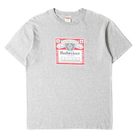 Supreme シュプリーム Tシャツ Budweiser バドワイザー BOXロゴ アイコンマーク クルーネックTシャツ Budweiser Logo Tee 09SS ヘザーグレー M トップス 半袖 【メンズ】【中古】【K3120】