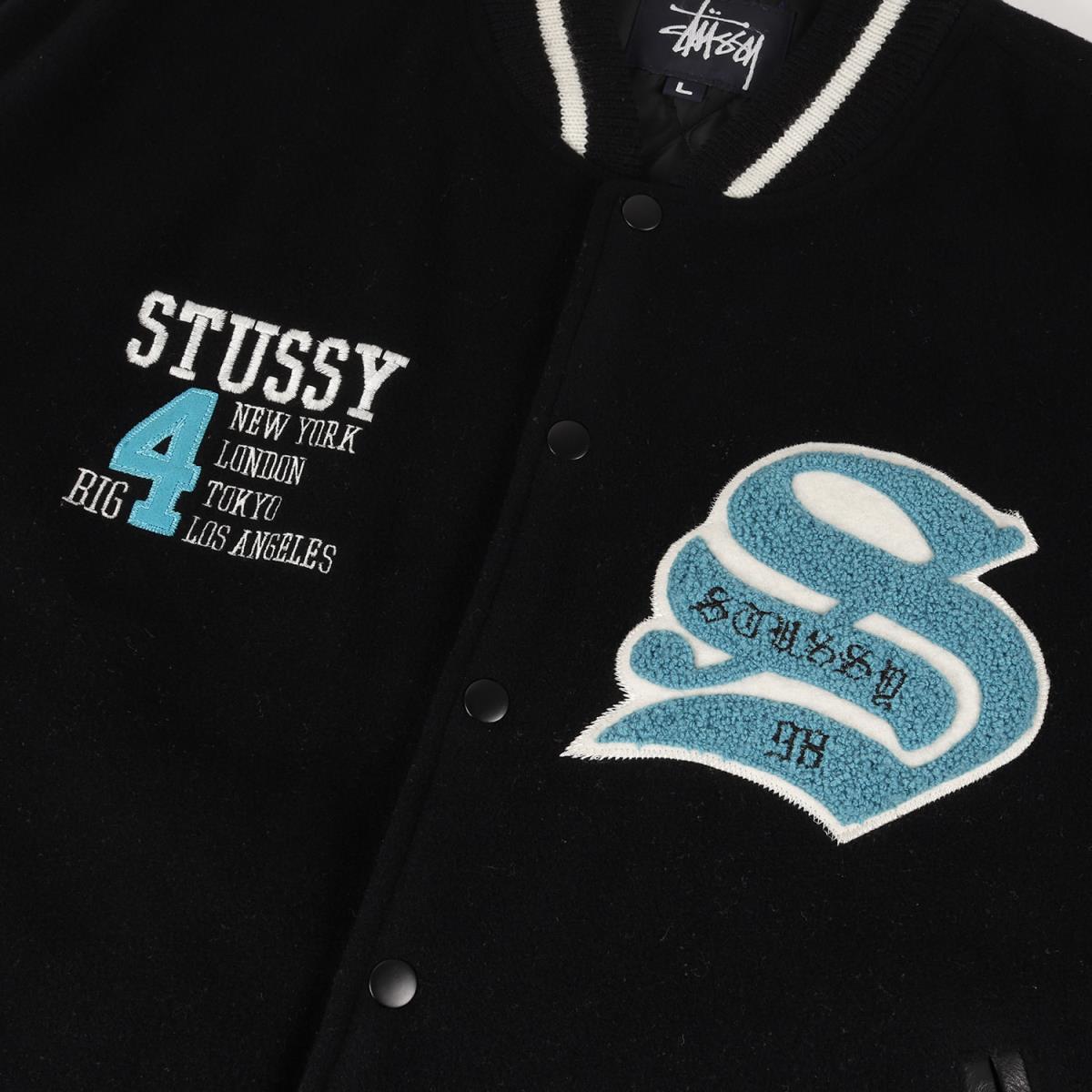 楽天市場】STUSSY ステューシー ジャケット BIG 4 袖レザー メルトン