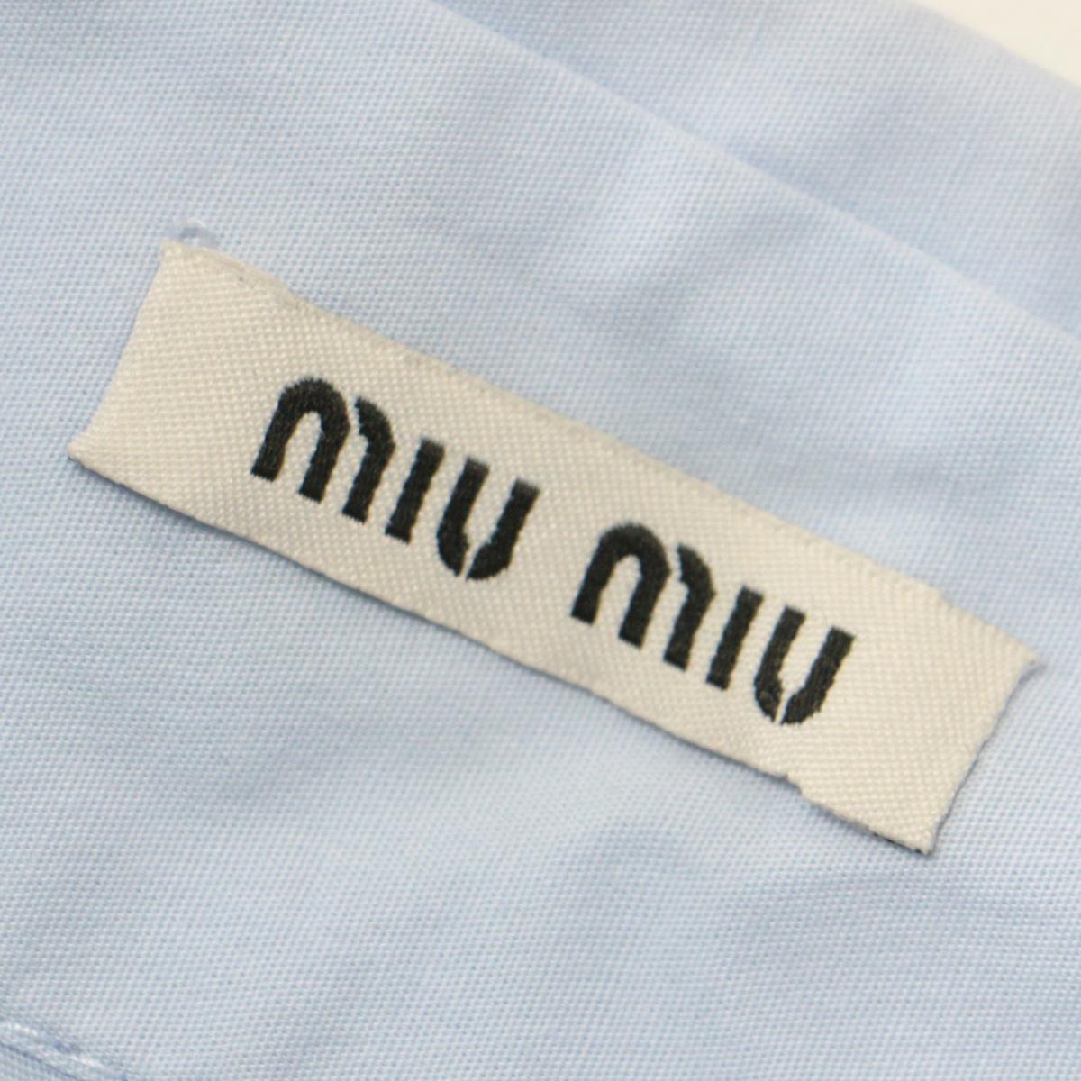 楽天市場】MIU MIU ミュウミュウ シャツ ブラウス トップス ブルー 青