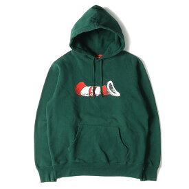 Supreme シュプリーム パーカー ハットグラフィック スウェットパーカー Cat in the Hat Hooded Sweatshirt 18AW ダークグリーン M トップス プルオーバー【メンズ】【中古】【K3587】