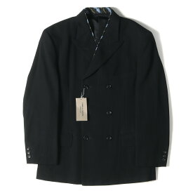 COMME des GARCONS コムデギャルソン ジャケット Sleep スリープ期 タイ付き ダブルブレスト ウール テーラードジャケット HOMME PLUS AD1995 アーカイブ 95AW ブラック 黒 S アウター ブレザー 日本製【メンズ】