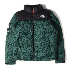 Supreme シュプリーム サイズ:S THE NORTH FACE ノースフェイス レオパード ヌプシ ダウンジャケット Nuptse Down Jacket / ND19100 11AW グリーン アウター コラボ