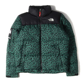 Supreme シュプリーム サイズ:S THE NORTH FACE ノースフェイス レオパード ヌプシ ダウンジャケット Nuptse Down Jacket / ND19100 11AW グリーン アウター コラボ 【メンズ】【中古】