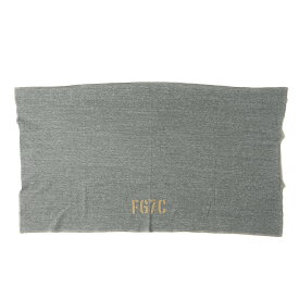 FEAR OF GOD フィアオブゴッド フロッキープリント 霜降りコットン スカーフ seventh collection scarf グレー USA製 【メンズ】【中古】【K4057】