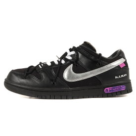 OFF-WHITE オフホワイト NIKE DUNK LOW The 50 / 1 OF 50 No.50 (DM1602-001) 21AW ナイキ ダンク ロー ブラック 黒 サイズ：US8.5 26.5cm スニーカー コラボ【メンズ】【中古】【美品】【K4059】