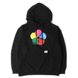 BEDWIN ベドウィン パーカー グラフィック プリント スウェットパーカー L/S PULLOVER HOODED SWEAT DAVID 19AW ブラック 黒 4 トップス フーディー スウェットシャツ 【メンズ】【中古】【K4043】