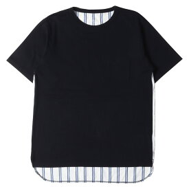 SOPHNET ソフネット Tシャツ サイズ:S バックロゴ プリント 切替 ポケット SOPH-192048 半袖 クルーネック ネイビー ホワイト ブルー トップス カットソー 【メンズ】【中古】【K4038】