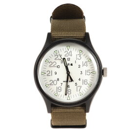 A.P.C. アーペーセー 20SS Carhartt WIP TIMEX 腕時計 ウォッチ ブラックケース ホワイト文字盤 カーハート タイメックス コラボ 【メンズ】【中古】【美品】【K4073】