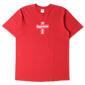 Supreme シュプリーム Tシャツ サイズ:M 20AW クロスボックスロゴ クルーネック Tシャツ Cross Box Logo Tee レッド 赤 トップス カットソー 半袖 【メンズ】