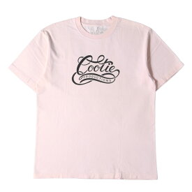 COOTIE クーティー Tシャツ サイズ:L La Luz ラルース 本店限定 ブランドロゴ クルーネック Tシャツ ピンク トップス カットソー 半袖 【メンズ】【中古】【K4065】