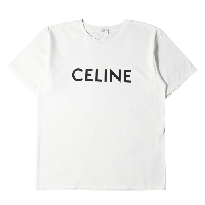 楽天市場】CELINE セリーヌ Tシャツ サイズ:L ロゴ プリント コットン 