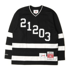 Supreme シュプリーム 21AW WTAPS Mitchell & Ness メッシュ ホッケー ジャージ Hockey Jersey ブラック 黒 トップス カットソー 長袖 【メンズ】【K4269】