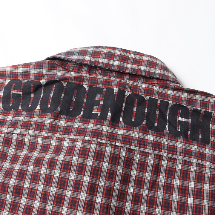 楽天市場】GOOD ENOUGH グッドイナフ シャツ サイズ:L 背ロゴ タータン 