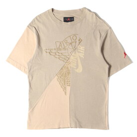 NIKE ナイキ Tシャツ サイズ:M 21SS TRAVIS SCOTT Cactus Jack JORDAN クレイジーパターン クルーネック 半袖 Tシャツ AS M J TS SS TOP カーキ デザート トップス カットソー コラボ 【メンズ】【中古】【美品】【K4027】