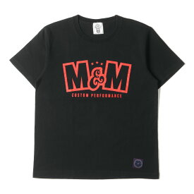 M&M エムアンドエム Tシャツ サイズ:M 20SS ブランドロゴ プリント 半袖 クルーネック Tシャツ PRINT S/S T-SHIRT ブラック 黒 トップス カットソー【メンズ】【中古】【K4063】