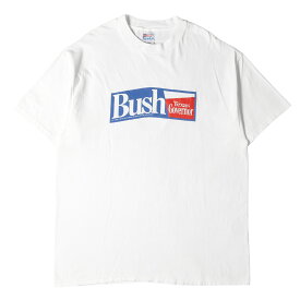 90s Bush Texas Governor ジョージ・ブッシュ テキサス州知事 スーベニア クルーネック 半袖 Tシャツ 90年代 Hanes ヘインズ ホワイト XL 90s - 00s ヴィンテージ古着 Vintage / Used トップス カットソー アメカジ【メンズ】【中古】【K3851】