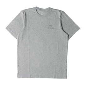 ARC'TERYX アークテリクス Tシャツ サイズ:S 21SS エンブレム ロゴ アイコン プリント クルーネック 半袖 Tシャツ Emblem T Shirt SS 24026 グレー トップス カットソー シンプル ワンポイント 【メンズ】【K4043】