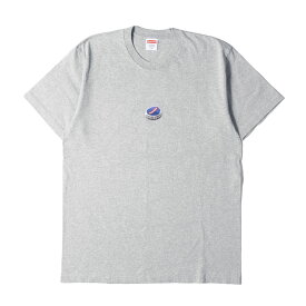 Supreme シュプリーム Tシャツ サイズ:M ボトルキャップ ロゴ クルーネック 半袖 Tシャツ Bottle Cap Tee 18AW ヘザーグレー トップス カットソー box logo ボックス【メンズ】【中古】【美品】【K3831】