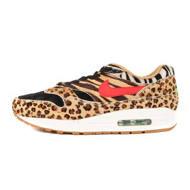 NIKE ナイキ サイズ:28.0cm ATMOS AIR MAX 1 DLX ANIMAL PACK 2.0 (AQ0928-700) 2018年 アトモス エアマックス1 アニマル パック ウィート スポーツレッド US10 ローカット スニーカー コラボ シューズ 靴 【メンズ】【中古】【美品】【K4103】