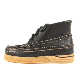 visvim ビズビム サイズ:WMNS 6(23.5-24.5cm) 21AW WMV CANOE MOC II-FOLK W レザー モカシンシューズ ブラック 黒 靴 ブランド 【メンズ】【K4058】