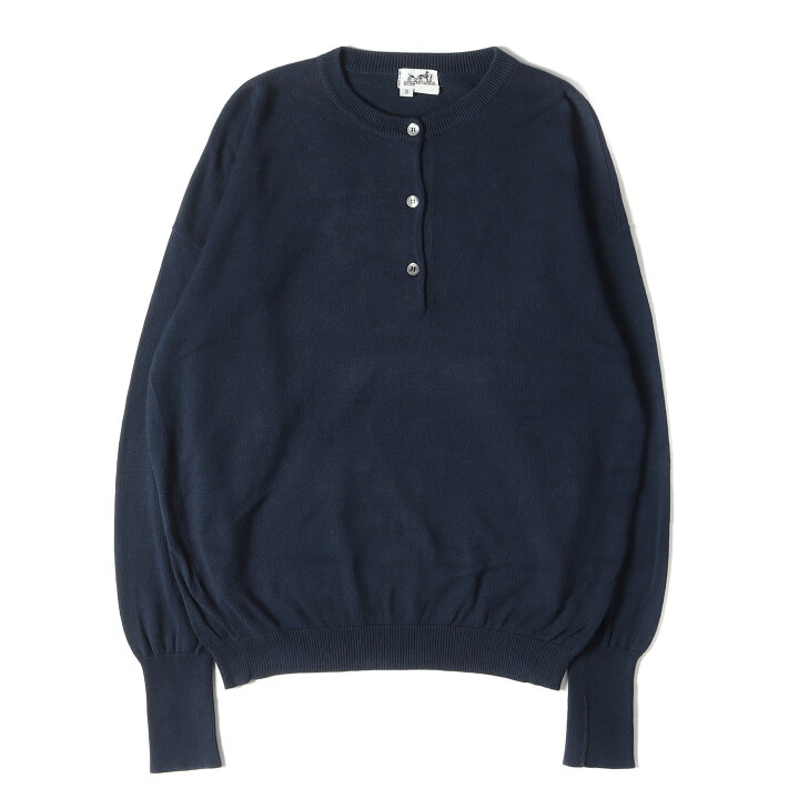 楽天市場】HERMES エルメス ニット サイズ:S ヘンリーネック コットン  