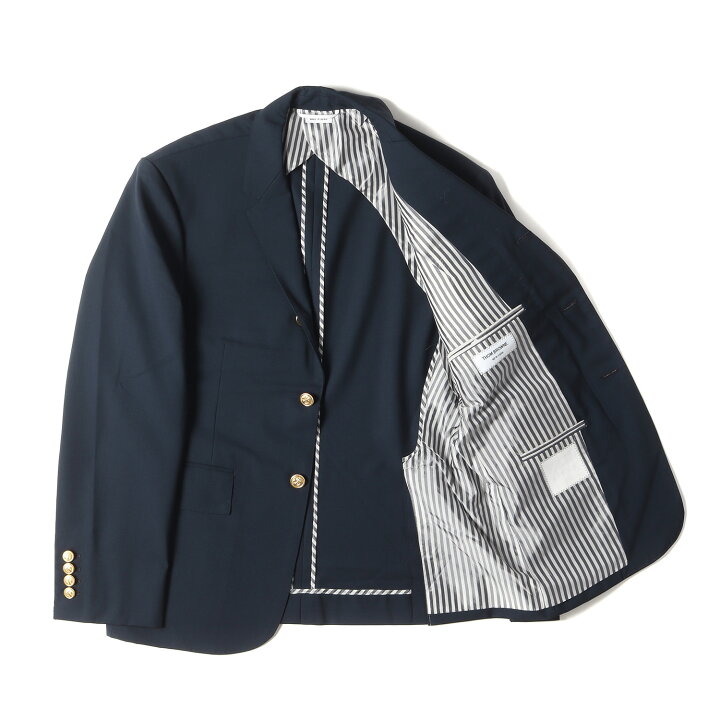 楽天市場】THOM BROWNE トムブラウン ジャケット 金ボタン 段返り 3B  