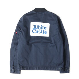 Supreme シュプリーム ジャケット サイズ:M White Castle ホワイト・キャッスル ワッペン付き T/Cツイル ワーク ジャケット Work Jacket 15SS ネイビー 紺 アウター ブルゾン コラボ コート 【メンズ】【中古】