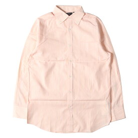 Paul Smith ポールスミス シャツ サイズ:M ストライプ ボタンダウン フォーマル ドレス シャツ 153115 B613N B.D 長袖 コンバーチブルカフス LONDON オレンジ ホワイト 日本製 トップス カジュアルシャツ 【メンズ】【中古】【K4107】