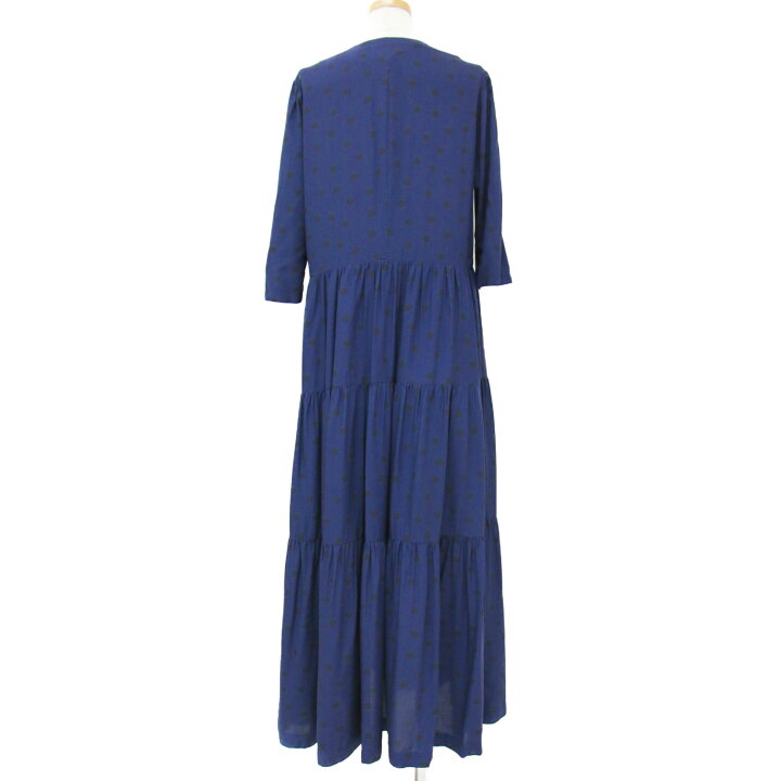 楽天市場】SINME シンメ ワンピース ロング ネイビーブラック 紺 黒 M  