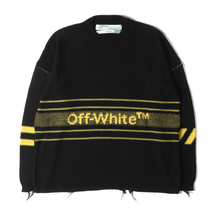 楽天市場】OFF-WHITE オフホワイト ニット サイズ:XL 19SS ダメージ  