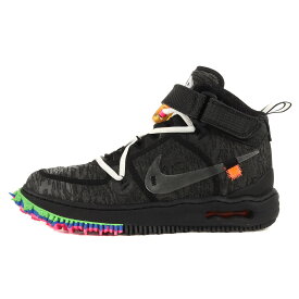 OFF-WHITE オフホワイト サイズ:26.5cm 22SS NIKE AIR FORCE 1 MID SP (DO6290-001) ナイキ エアフォース1 ミッド ブラック クリア 黒 US8.5 ミドルカット スニーカー コラボ シューズ 靴 【メンズ】【中古】【K4063】