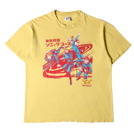 Vintage Rock Item ヴィンテージ ロック 90s SONIC YOUTH 無敵艦隊 ソニックユース HYSTERIC GLAMOUR ヒステリックグラマー デザイン Tシャツ anvil USA製 イエロー XL トップス カットソー バンドT ロックT 古着【メンズ】【中古】【K4094】