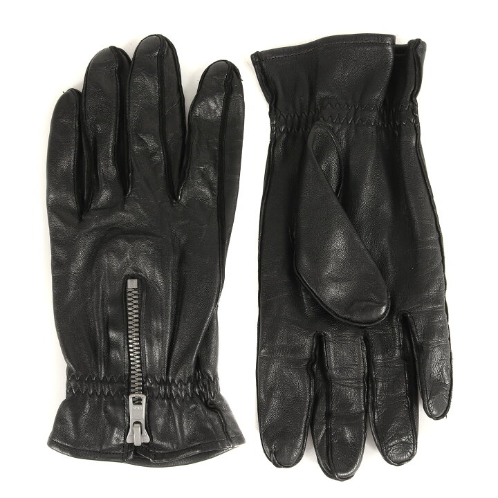 Yohji Yamamoto POUR HOMME 醸し レザーグローブ 手袋 ジップ 
