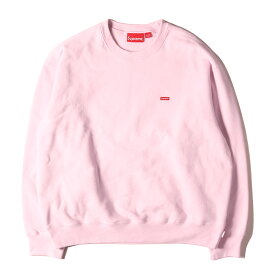 Supreme シュプリーム スウェット サイズ:M 21AW スモールボックスロゴ クルーネック スウェットシャツ Small Box Crewneck box logo ライトピンク トップス トレーナー【メンズ】【中古】【美品】【K3935】