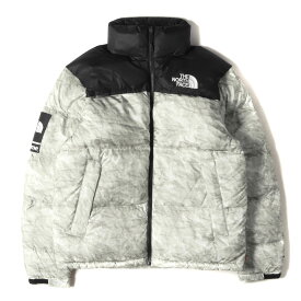 Supreme シュプリーム ジャケット サイズ:M 19AW THE NORTH FACE ノースフェイス ペーパープリント ヌプシ ダウンジャケット Paper Print Nuptse Jacket ND91806I アウター ブルゾン コラボ