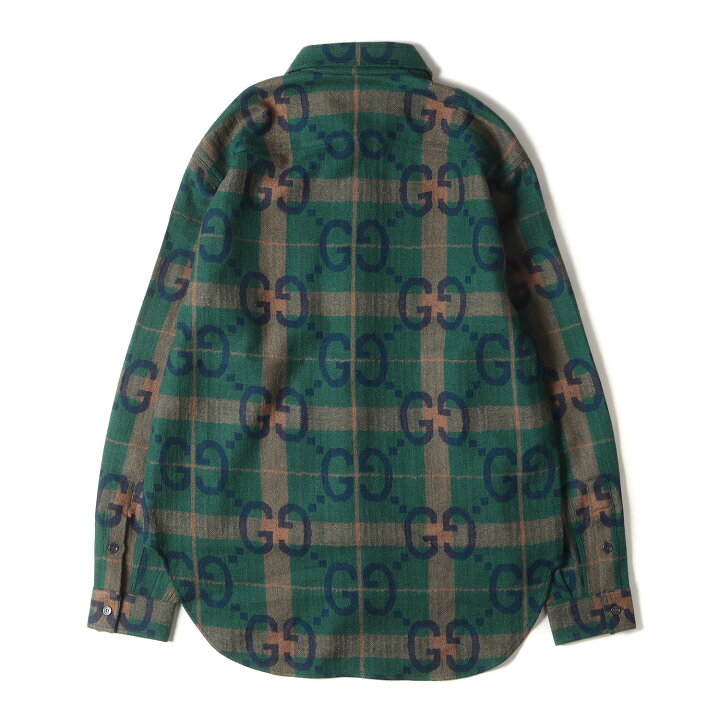 楽天市場】GUCCI グッチ シャツ サイズ:46 22AW ジャンボ GG チェック  